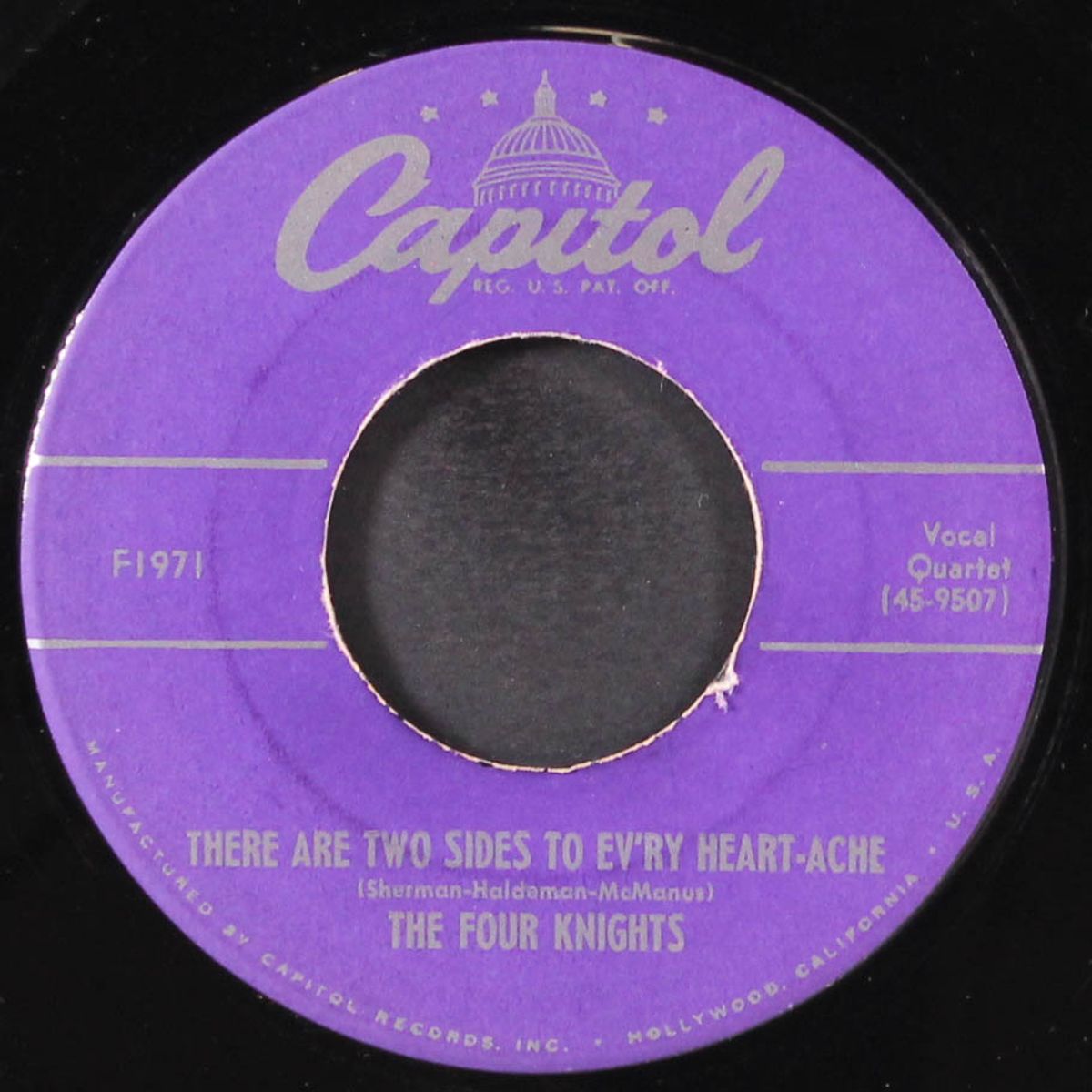 walkin' in the sunshine / there are two sides to ev'ry heartache by FOUR KNIGHTS