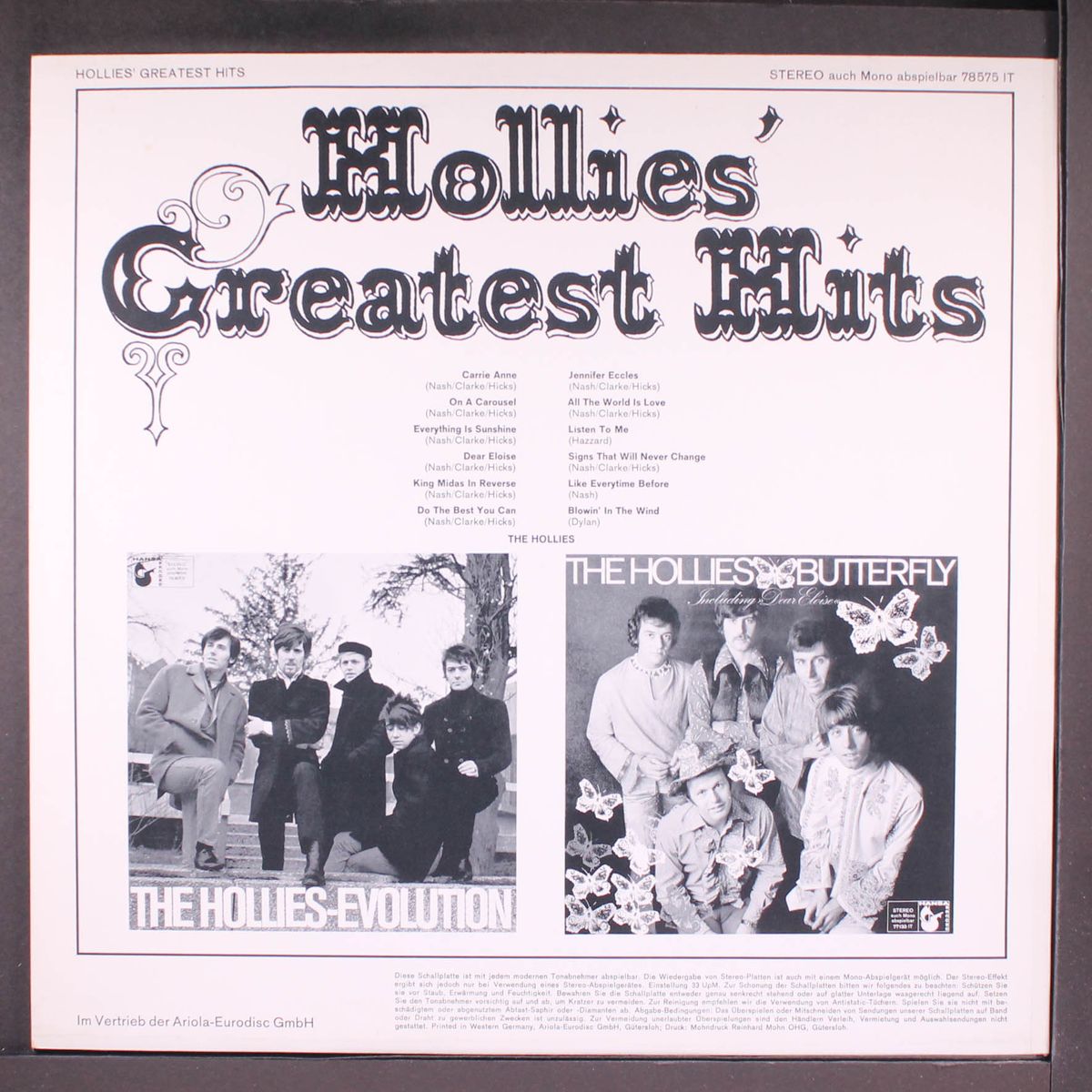 the hollies greatest hits by HOLLIES