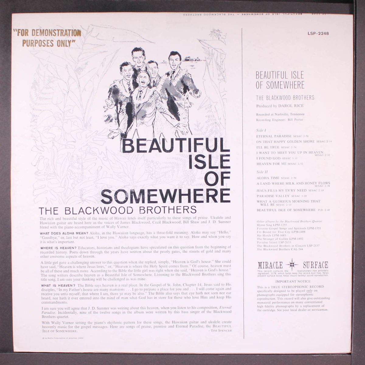 beautiful isle of somewhere by BLACKWOOD BROTHERS