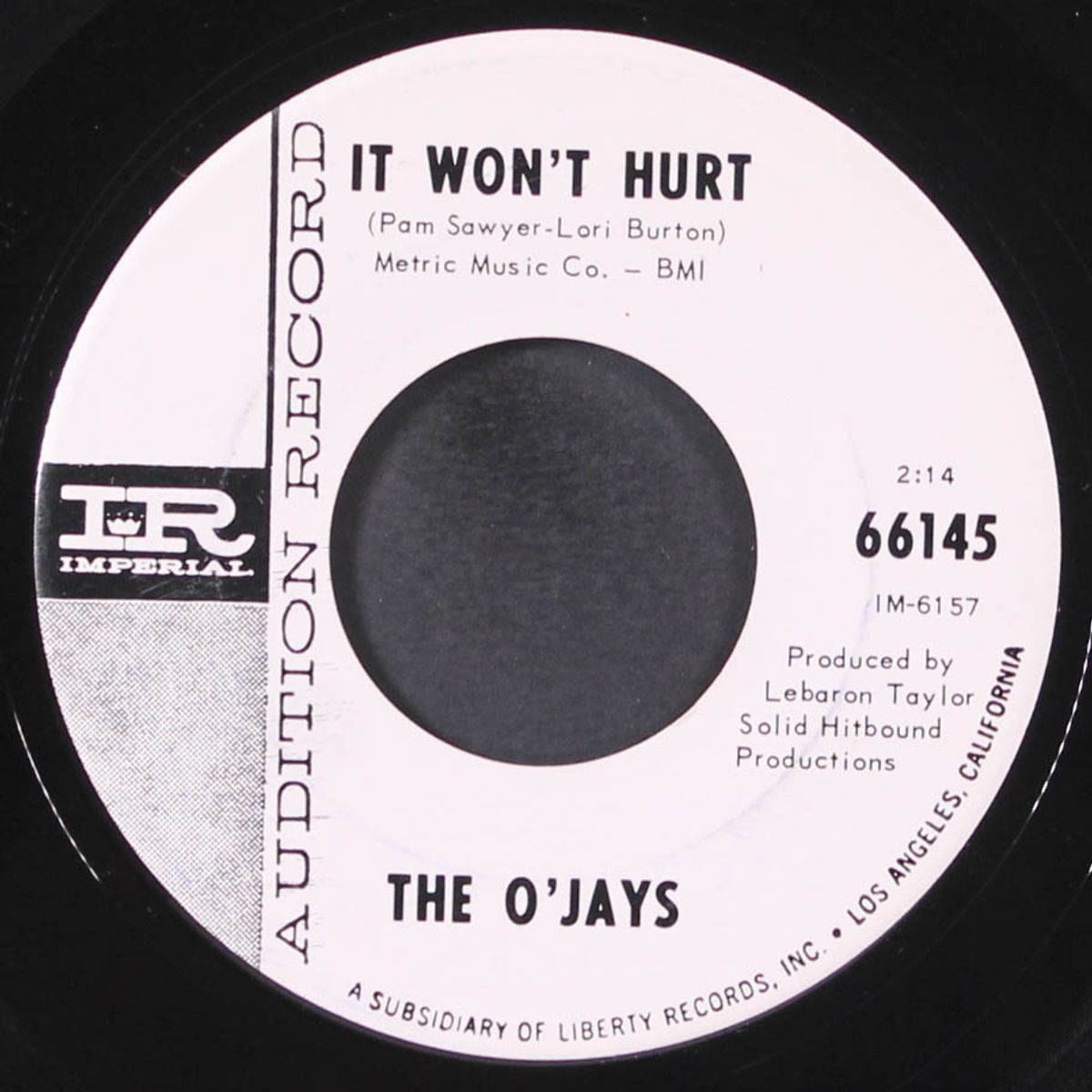 i'll never let you go / it won't hurt by O'JAYS