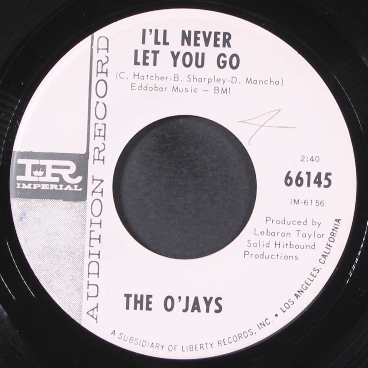 i'll never let you go / it won't hurt by O'JAYS
