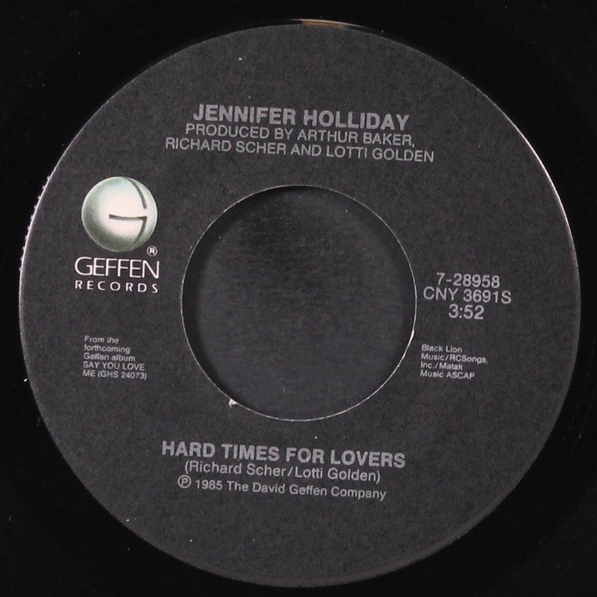 hard times for lovers / he's a pretender by JENNIFER HOLLIDAY