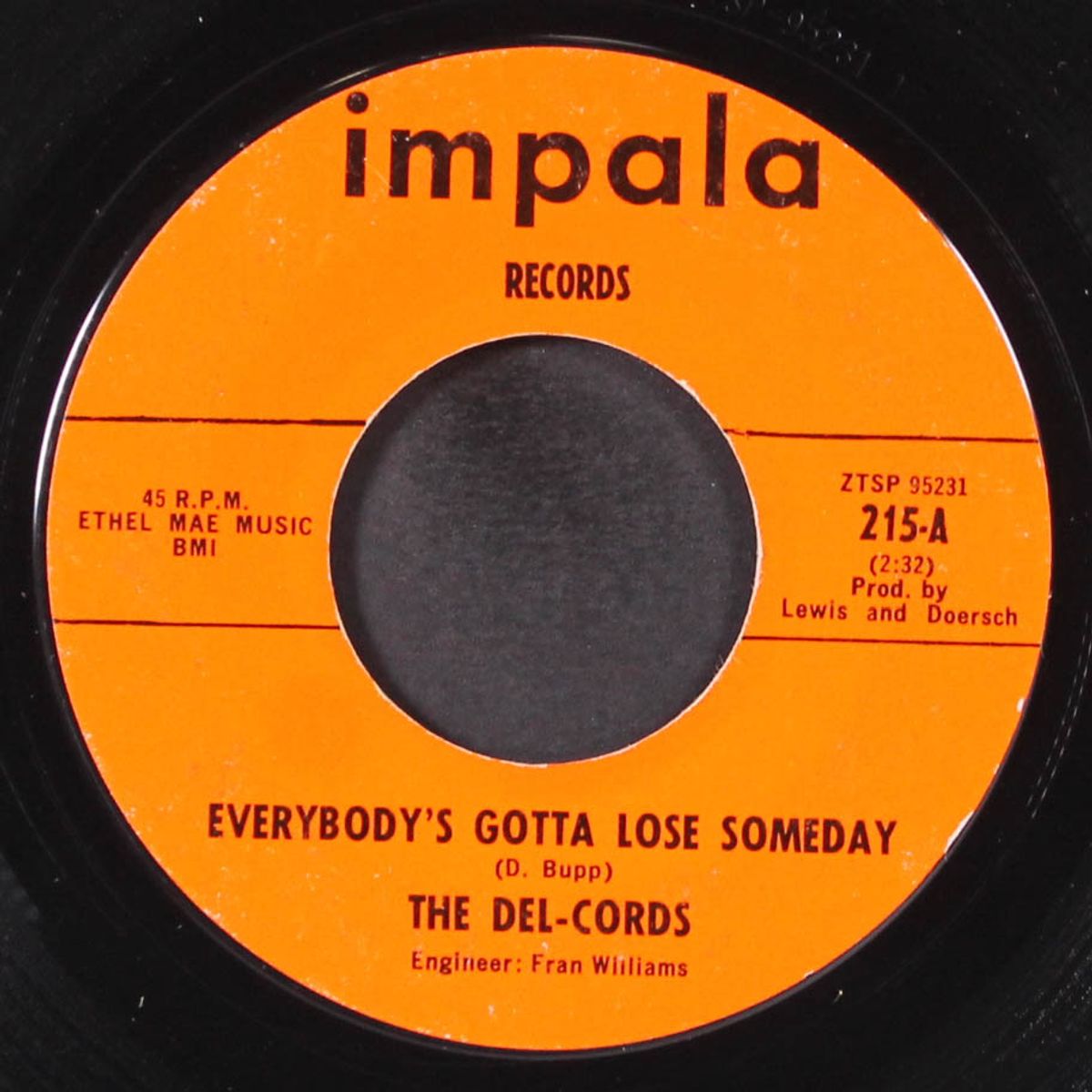 everybody's gotta lose someday / your mommy lied to your daddy by DEL-CORDS