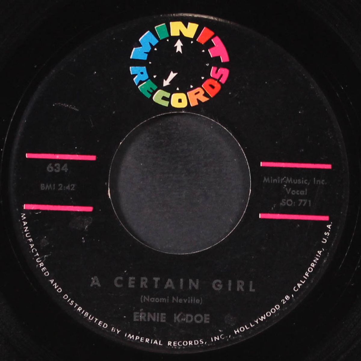 a certain girl / i cried my last tear by ERNIE K-DOE