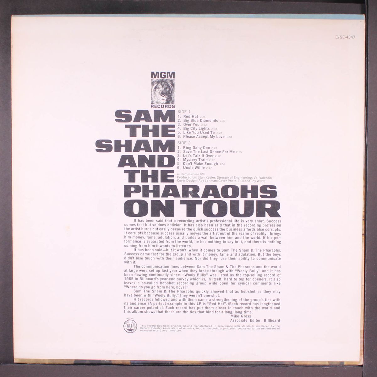 on tour by SAM THE SHAM & PHARAOHS