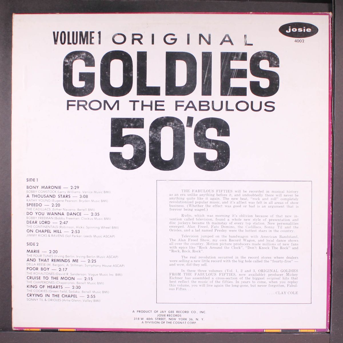 original goldies from the fabulous 50's, vol. 1 by VARIOUS