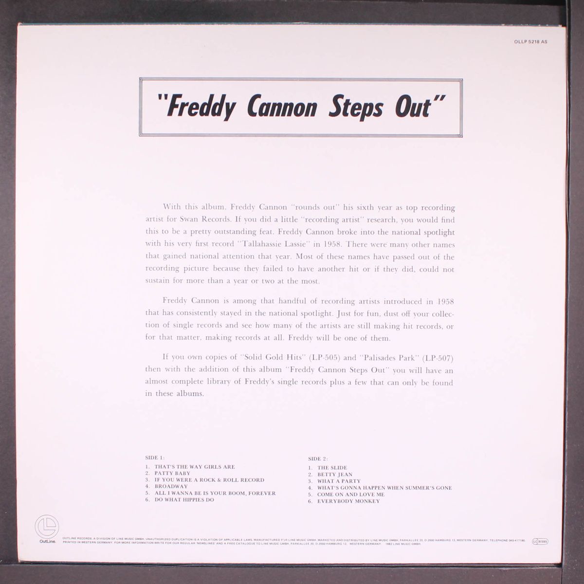 steps out by FREDDY CANNON
