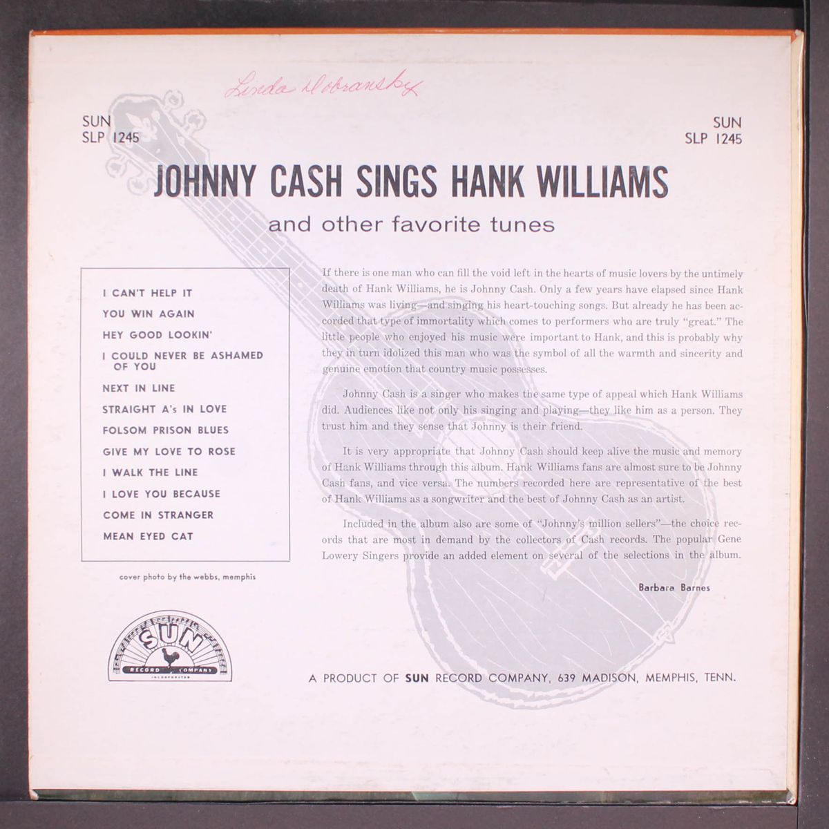 sings hank williams by JOHNNY CASH