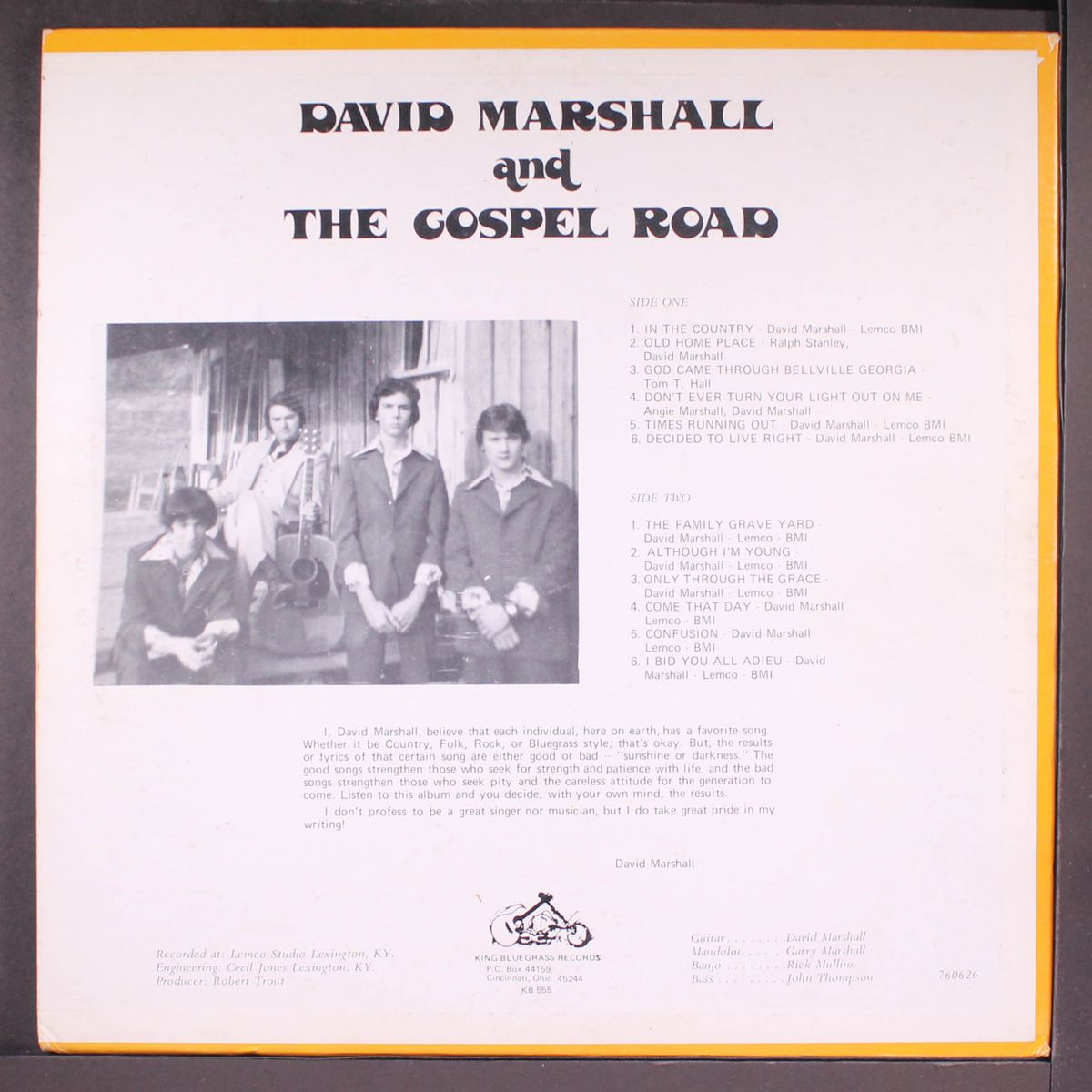david marshall and the gospel road by DAVID MARSHALL & GOSPEL ROAD