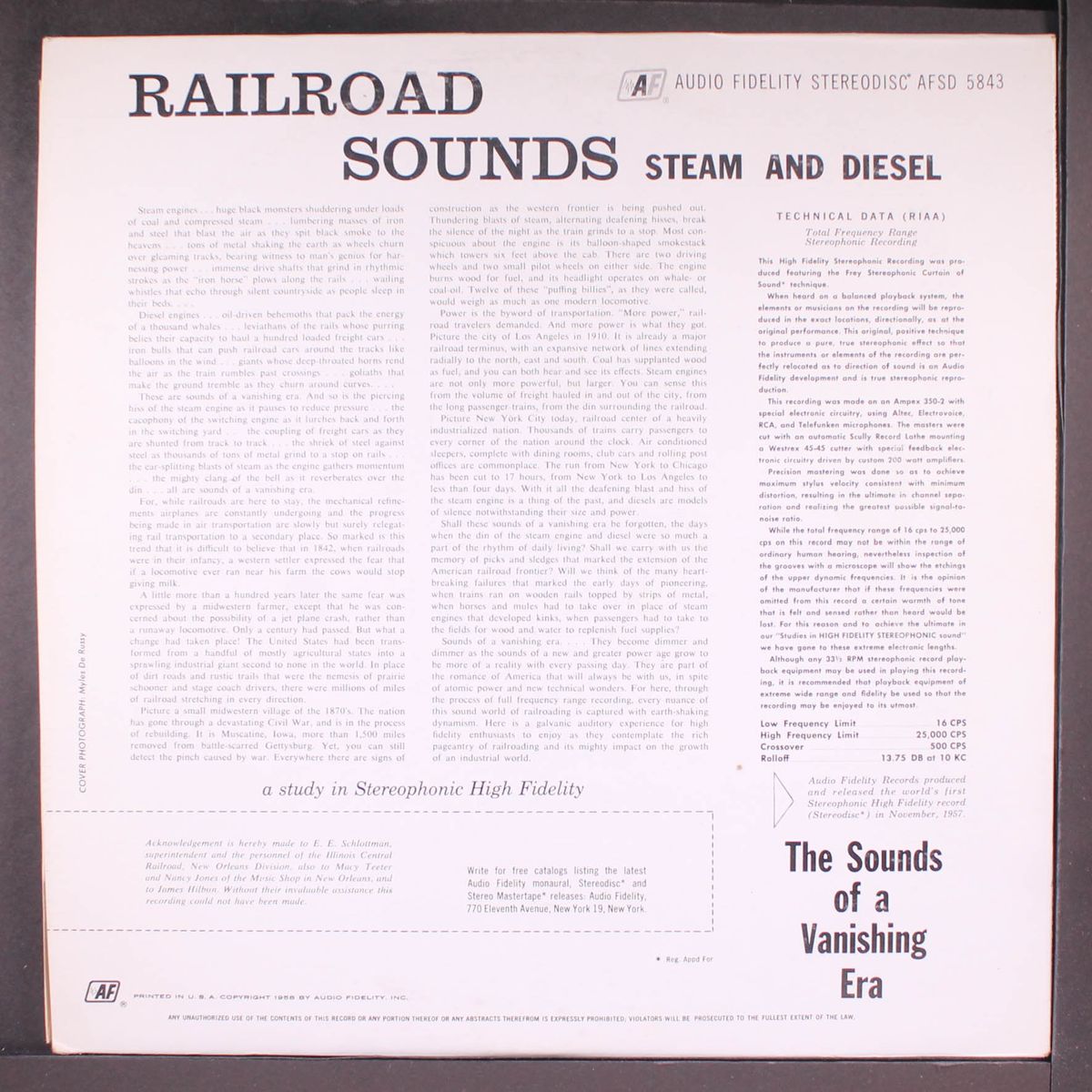 railroad sounds, steam & diesel by VARIOUS