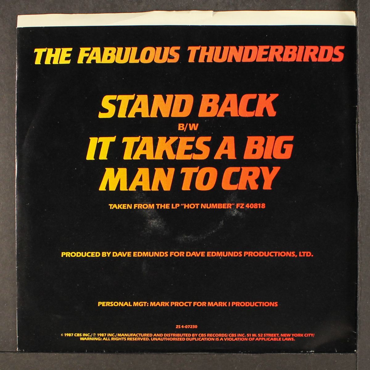stand back by FABULOUS THUNDERBIRDS