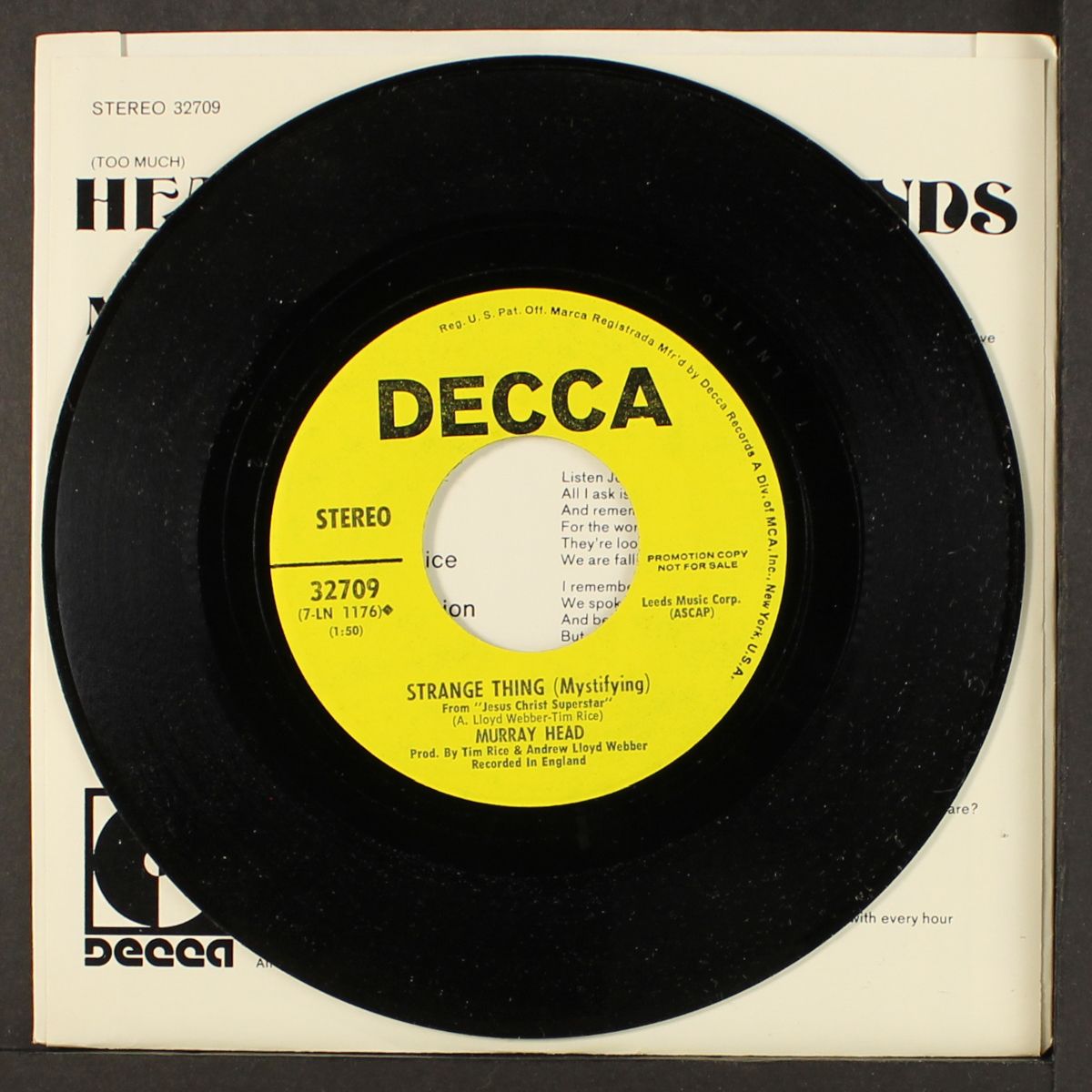 (too much heaven on their minds / strange thing (mystifying)) by MURRAY HEAD