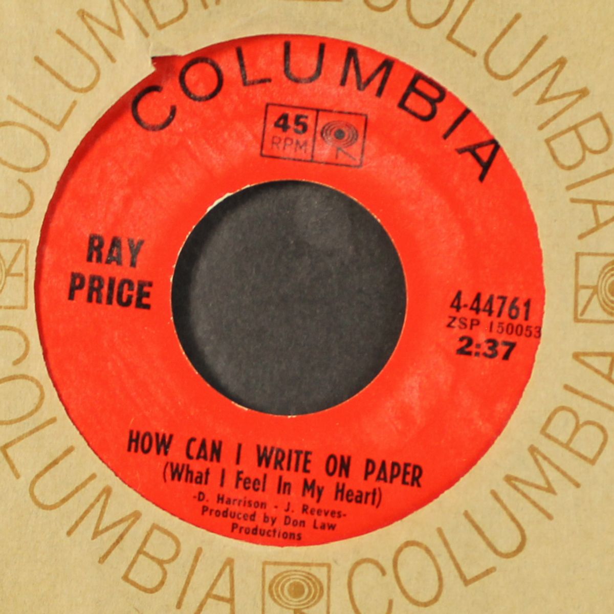 sweetheart of the year / how can i write on paper by RAY PRICE