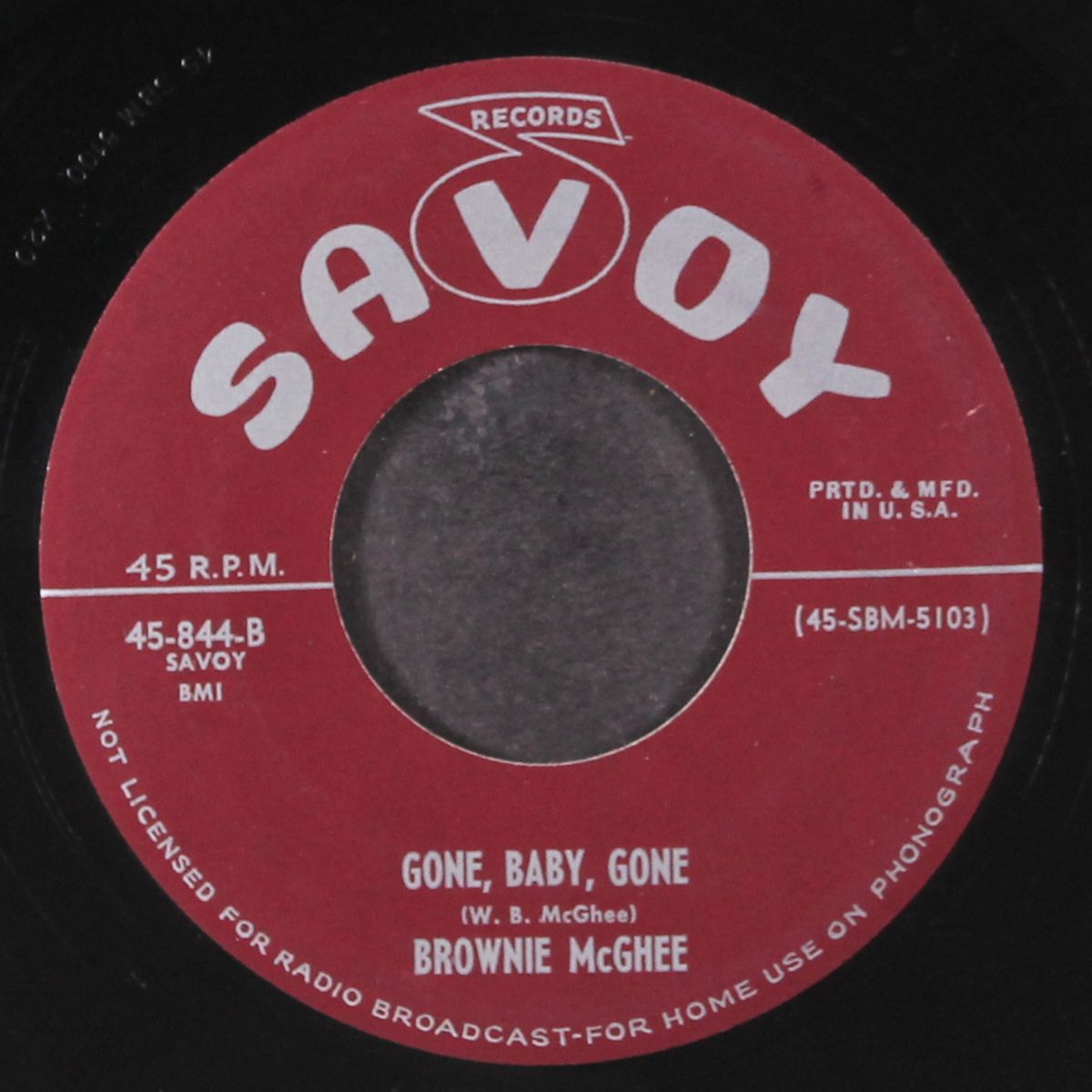 bottom blues / gone, baby, gone by BROWNIE MCGHEE