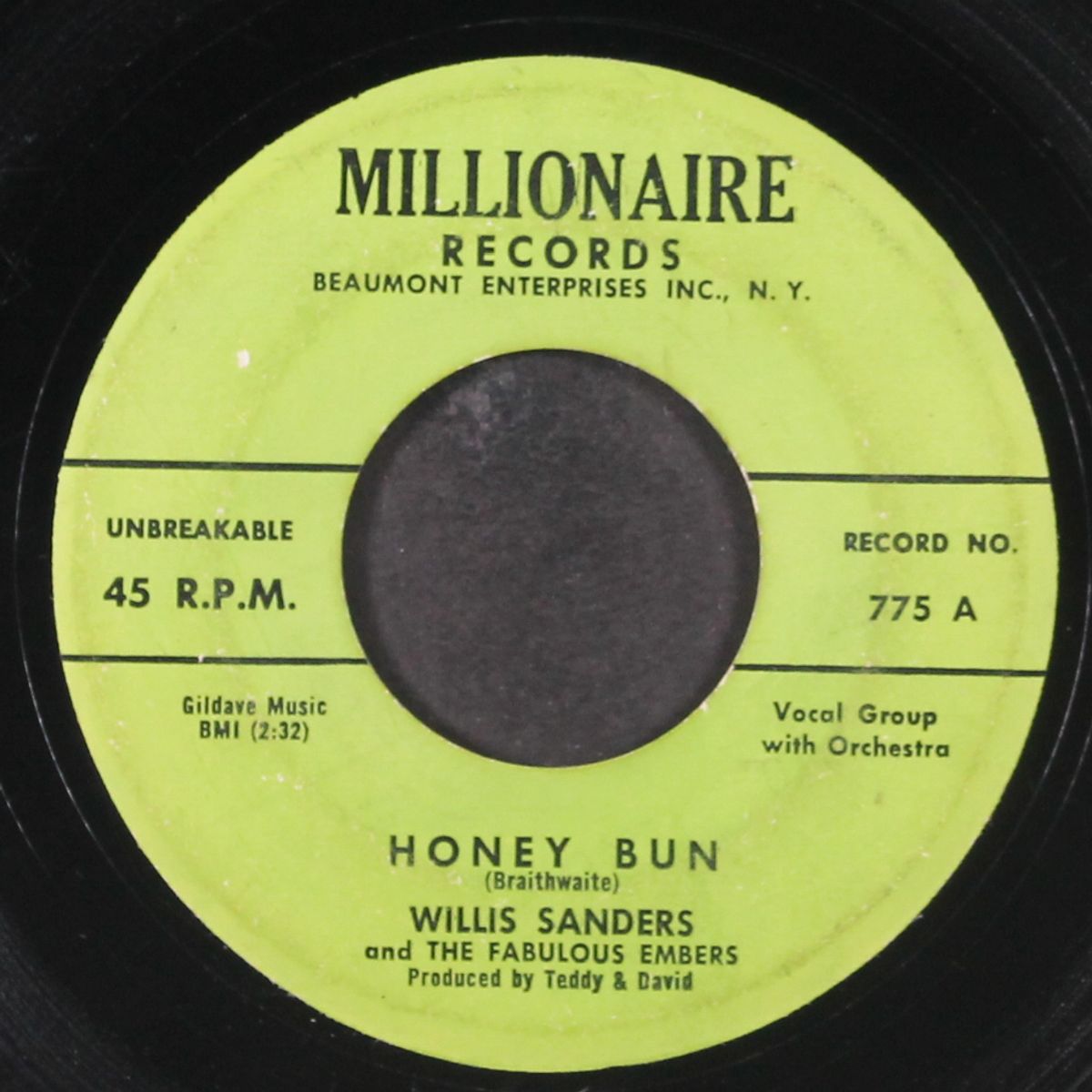 lovable you / honey bun by WILLIS SANDERS