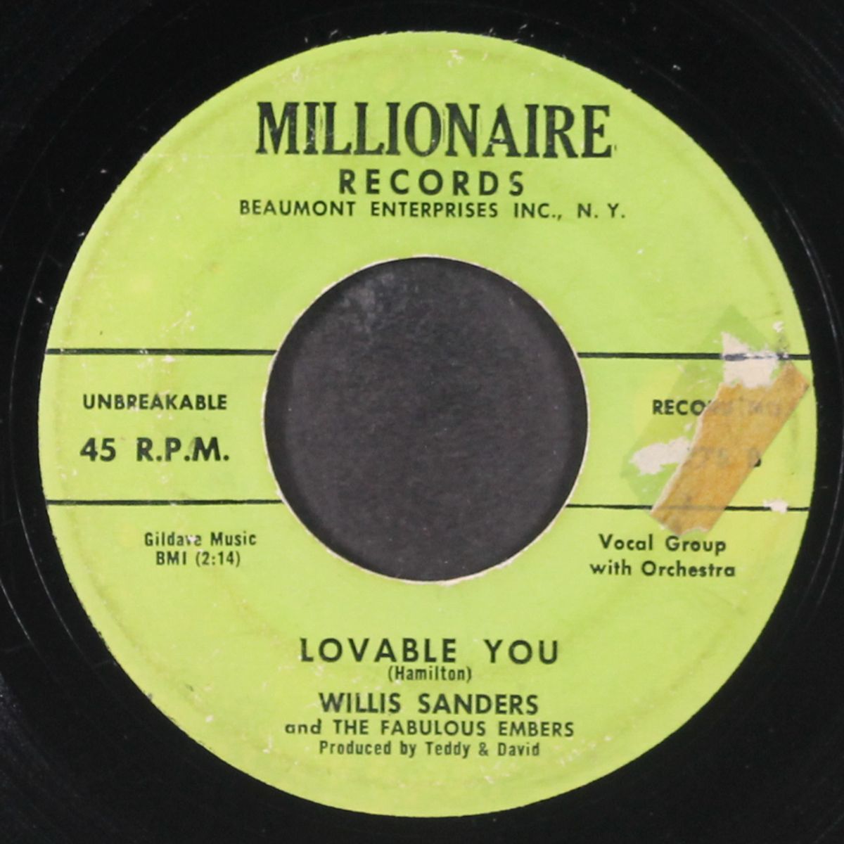 lovable you / honey bun by WILLIS SANDERS