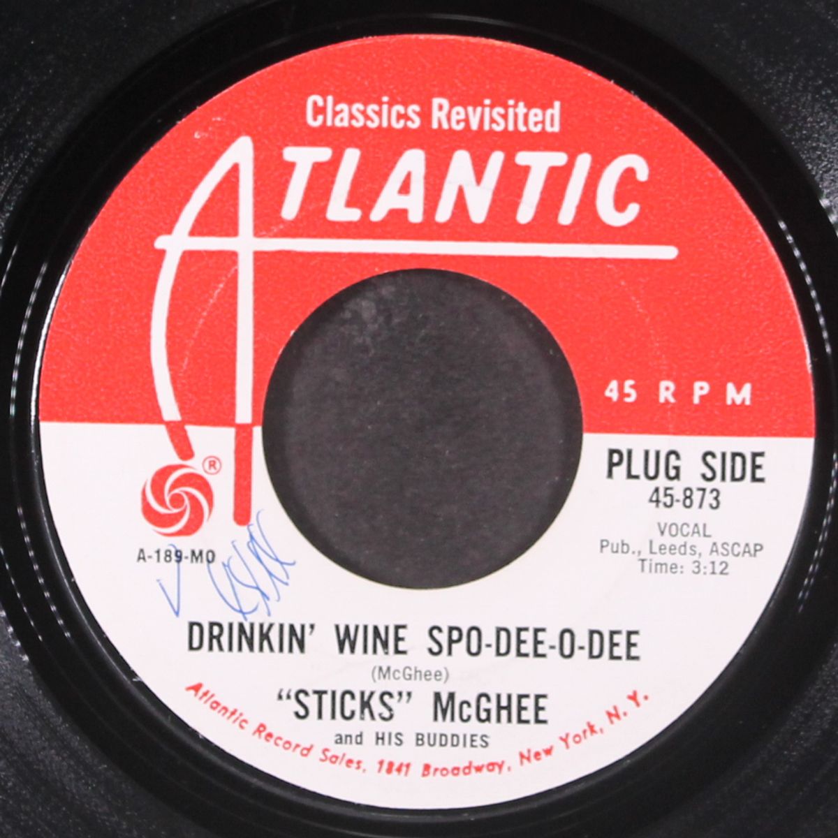 drinkin' wine spo-dee-o-dee / blues mixture by STICKS MCGHEE