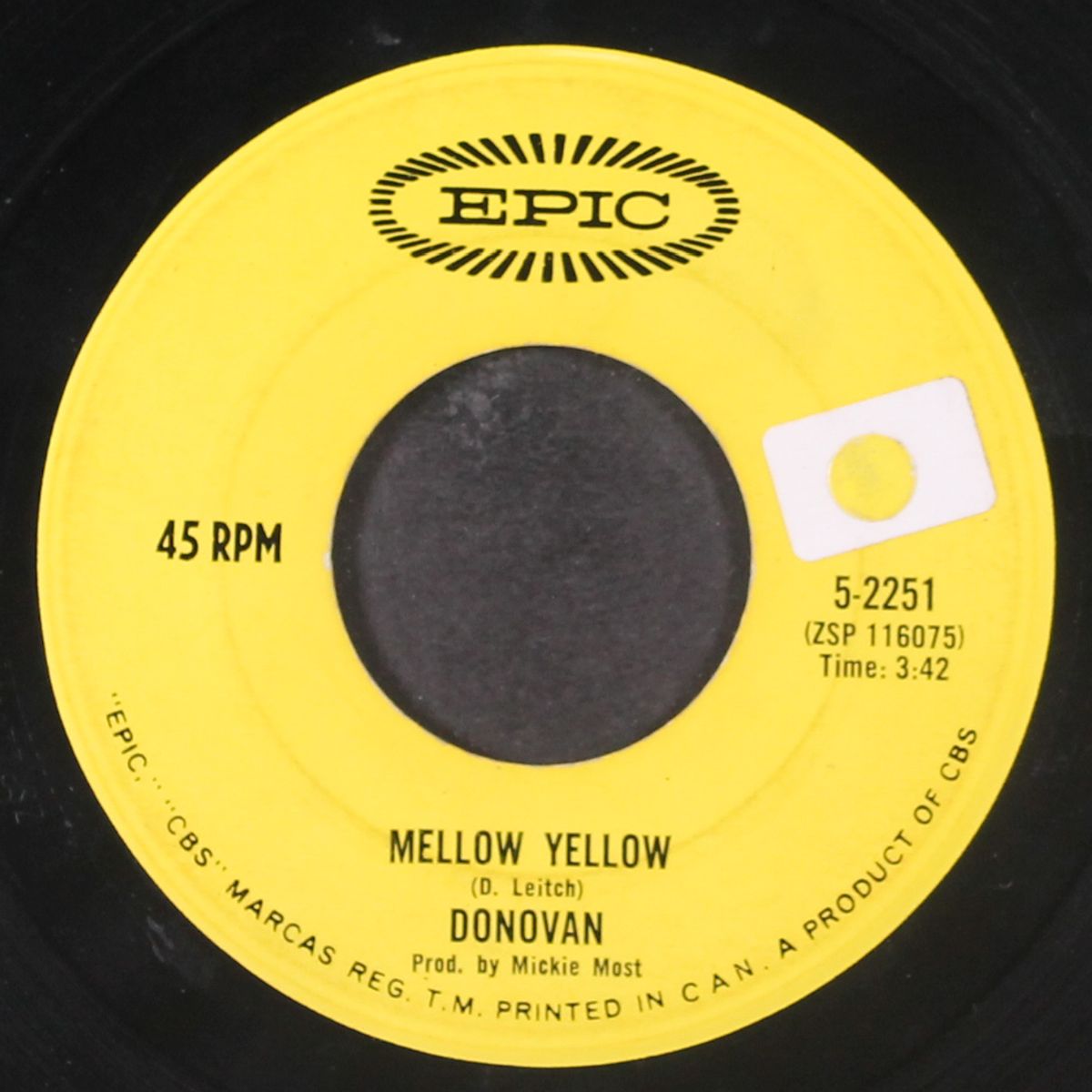sunshine superman / mellow yellow by DONOVAN