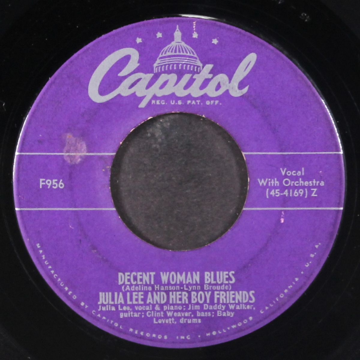 do you want it? / decent woman blues by JULIA LEE & BOYFRIENDS