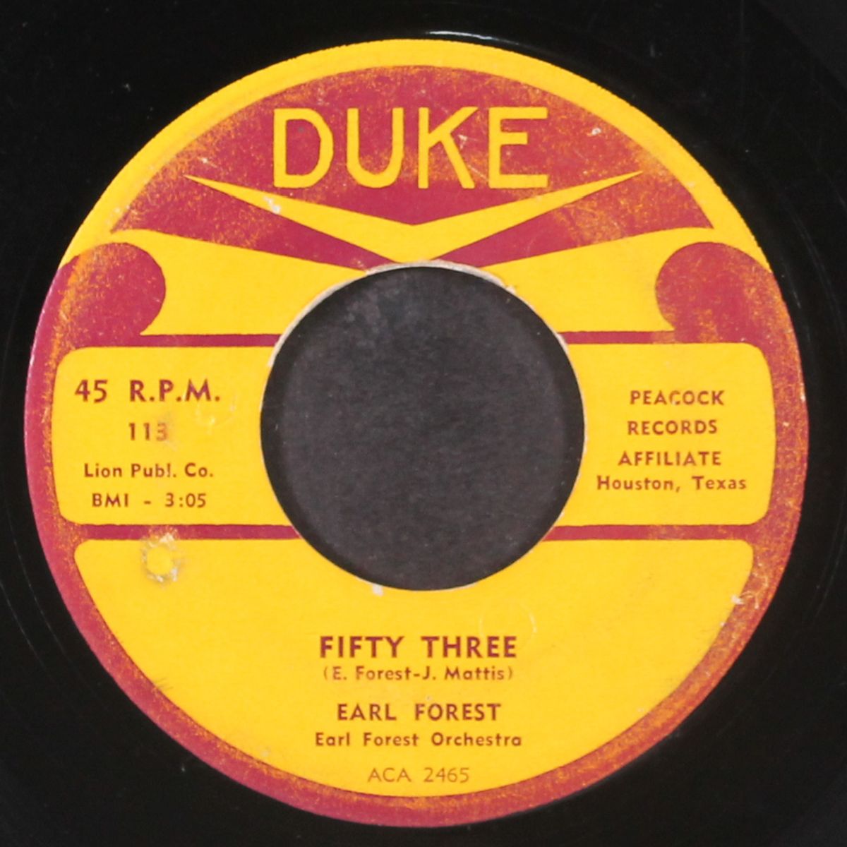 last night's dream / fifty three by EARL FOREST