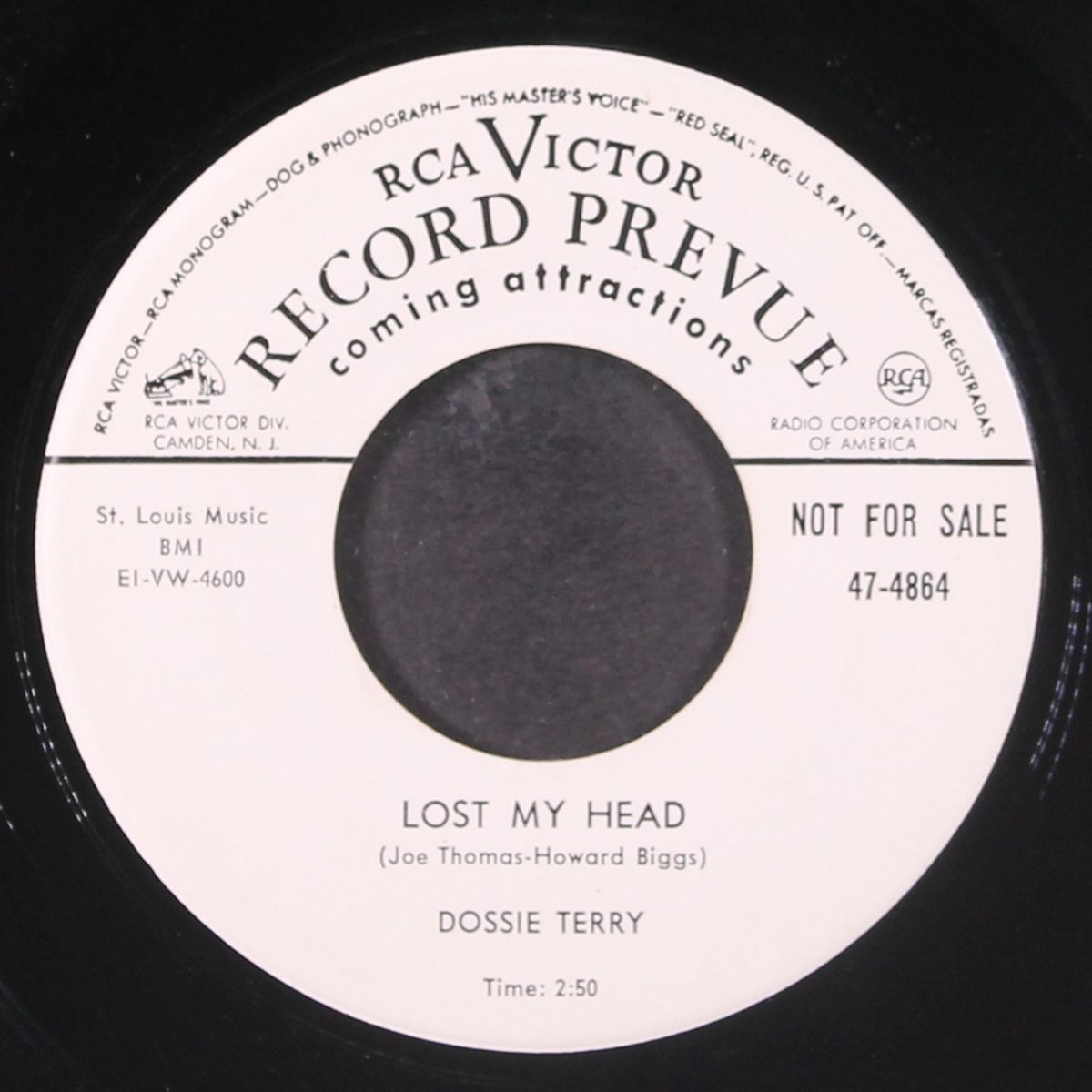 sad, sad affair / lost my head by DOSSIE TERRY