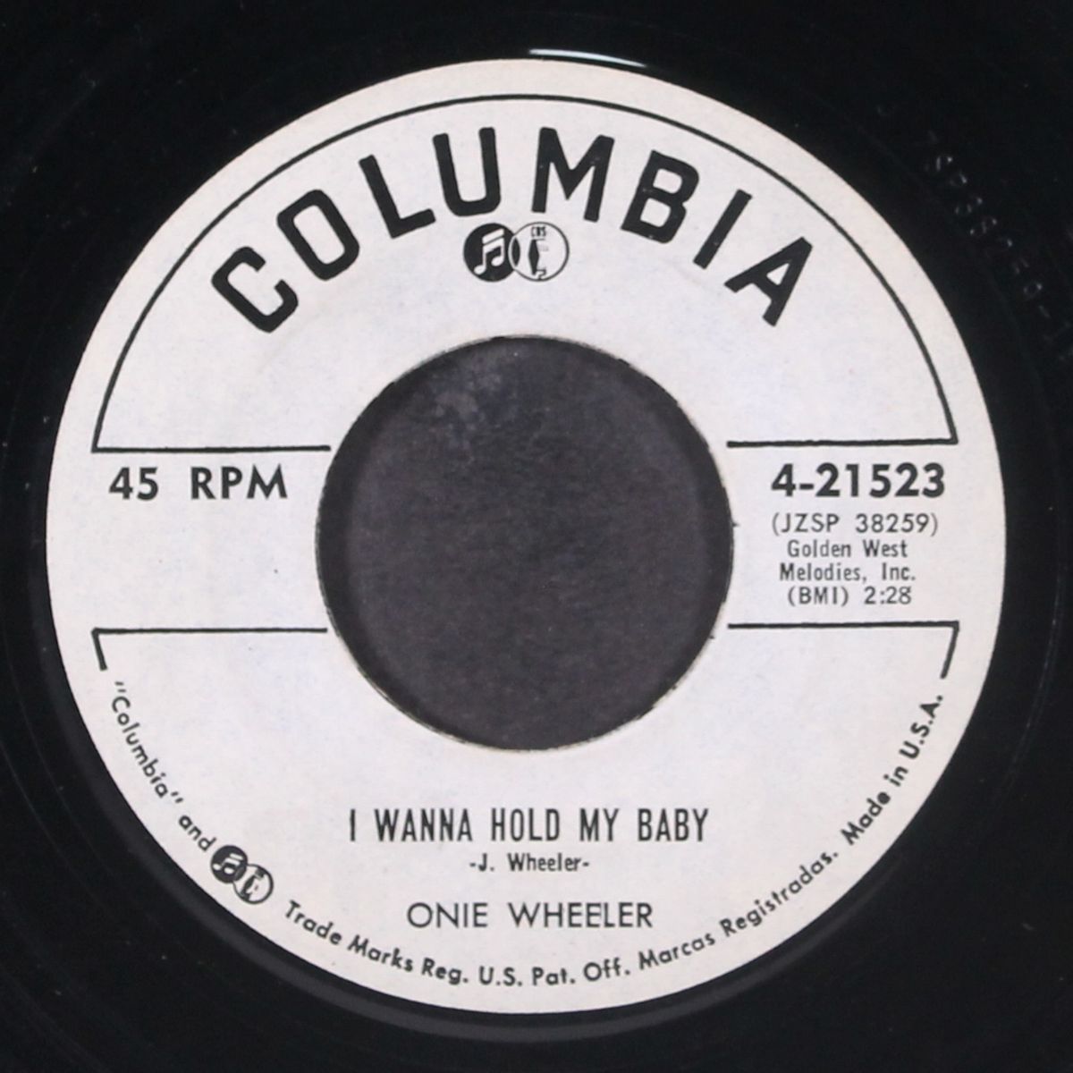 onie's bop / i wanna hold my baby by ONIE WHEELER