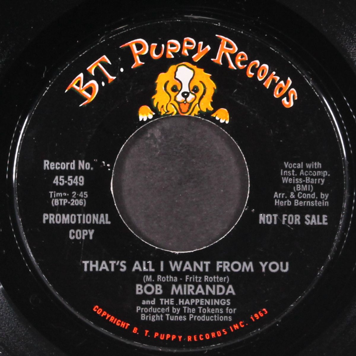 that's all i want from you / same by BOB MIRANDA & HAPPENINGS