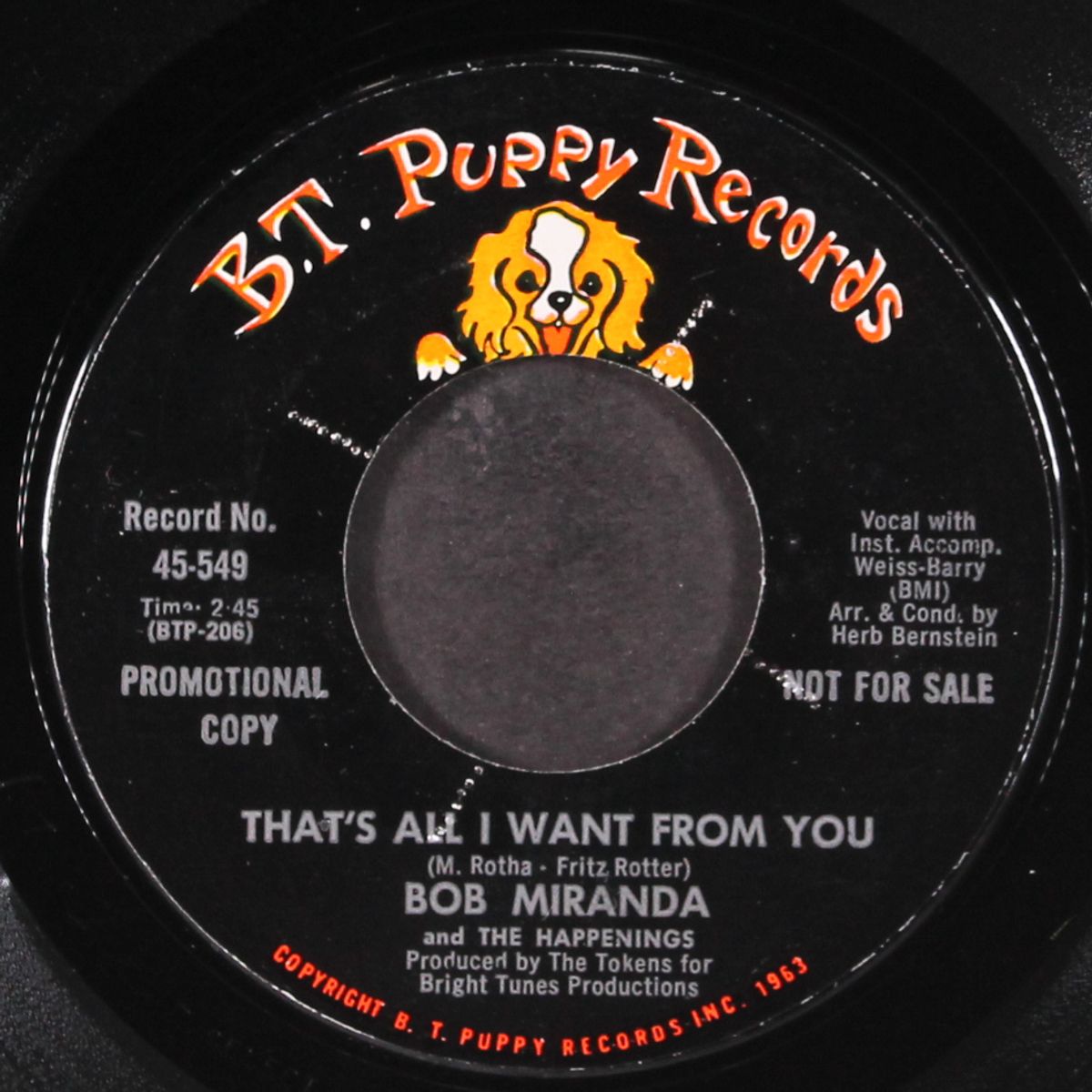 that's all i want from you / same by BOB MIRANDA & HAPPENINGS