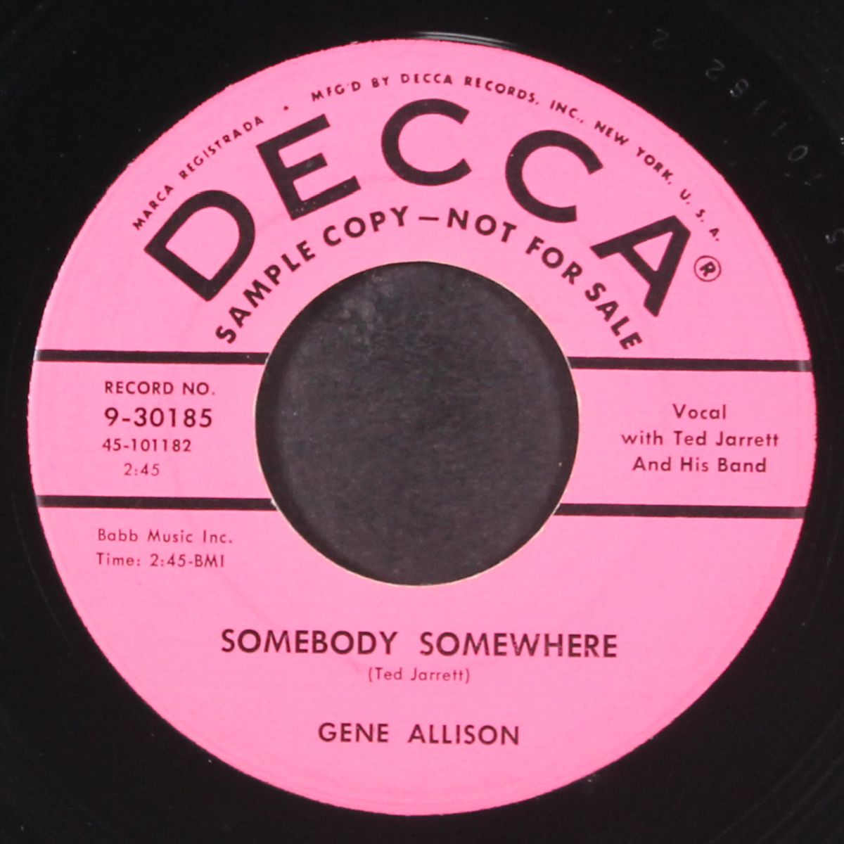 somebody, somewhere by GENE ALLISON & GROUP