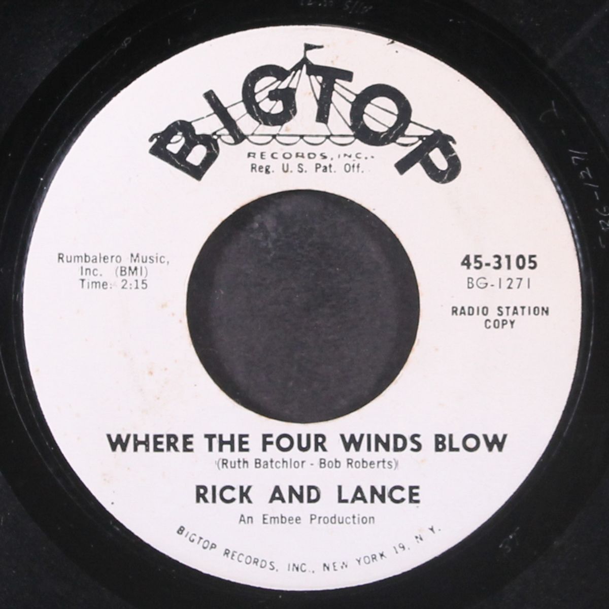 where the four winds blow / good buddy by RICK & LANCE