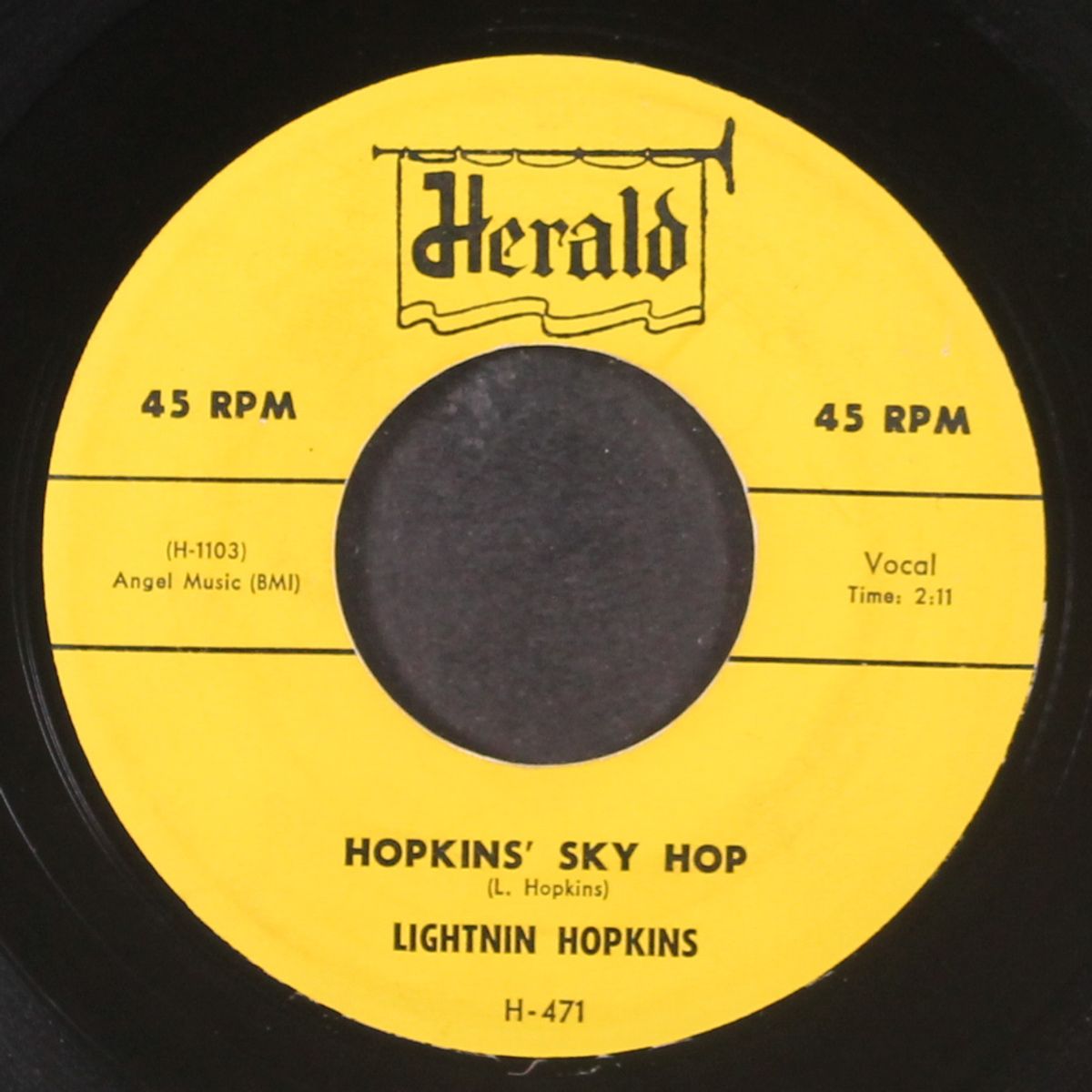 hopkins' sky hop / lonesome in your home by LIGHTNIN' HOPKINS
