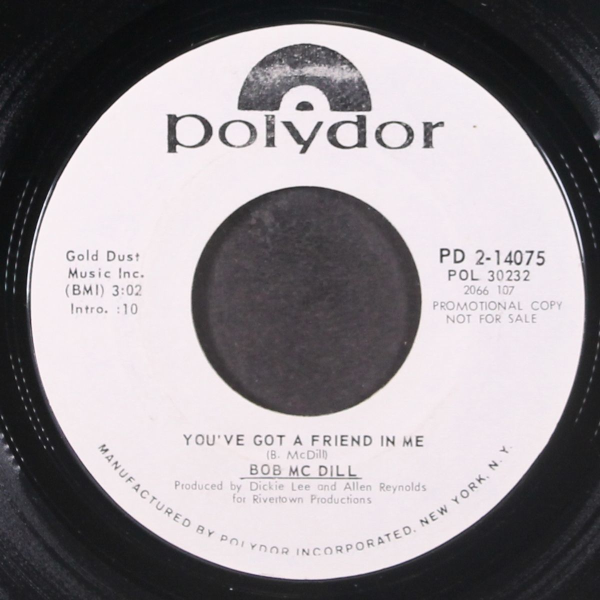 lend a hand / you've got a friend in me by BOB MCDILL