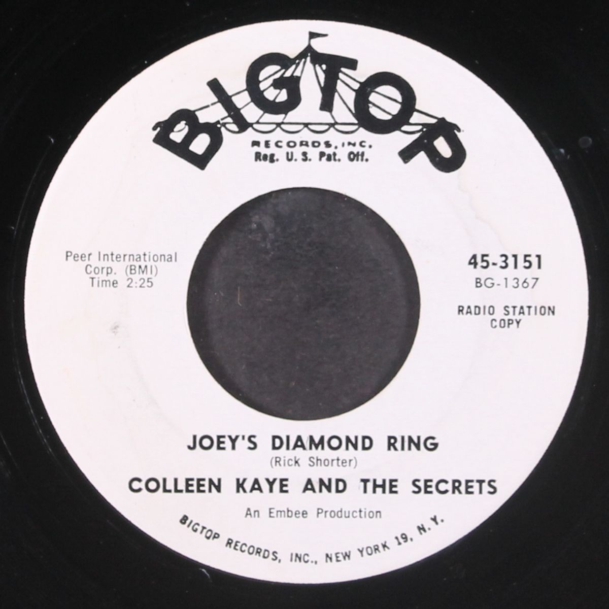 joey's diamond ring / the one i love by COLLEEN KAYE & SECRETS