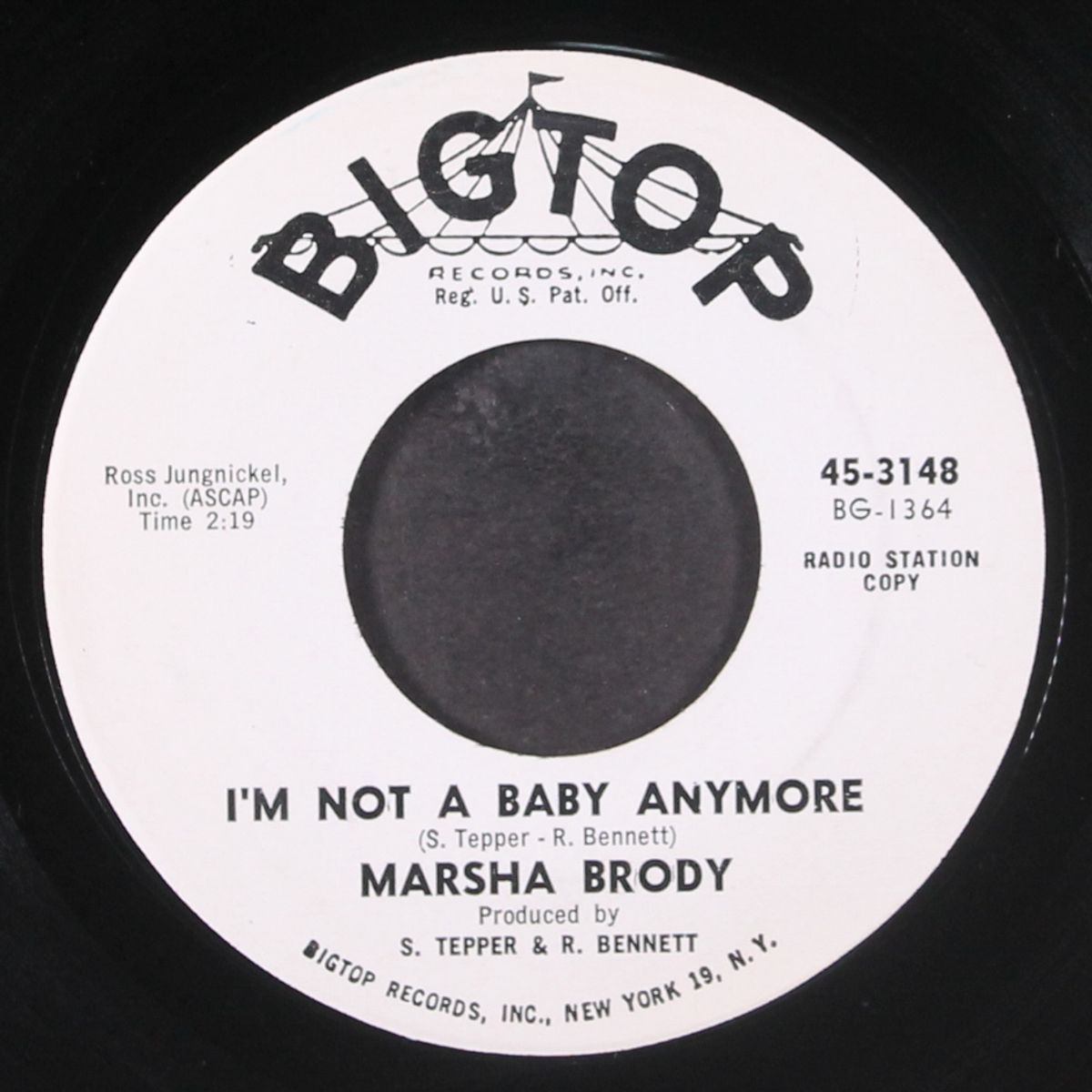 stranger by my side / i'm not a baby anymore by MARSHA BRODY