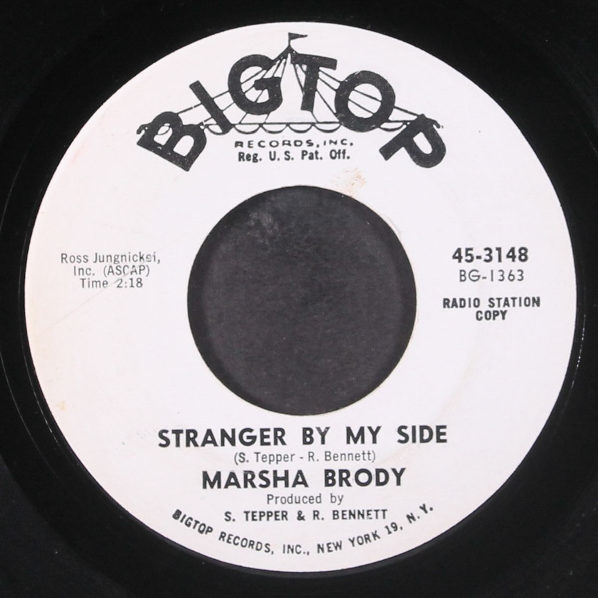 stranger by my side / i'm not a baby anymore by MARSHA BRODY
