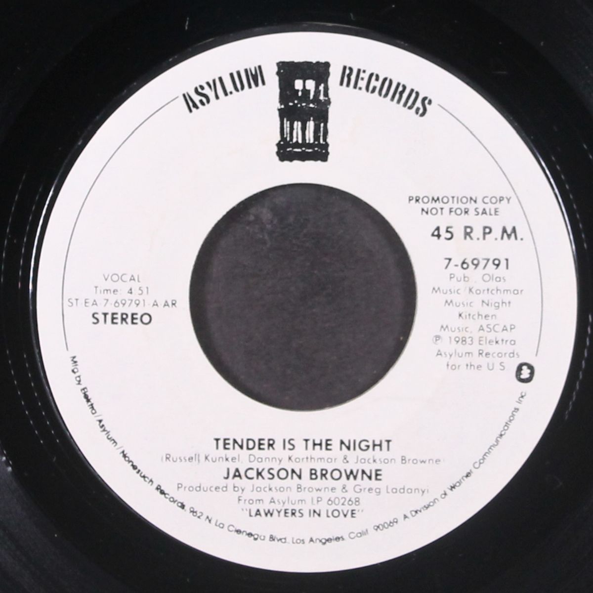 tender is the night / same by JACKSON BROWNE