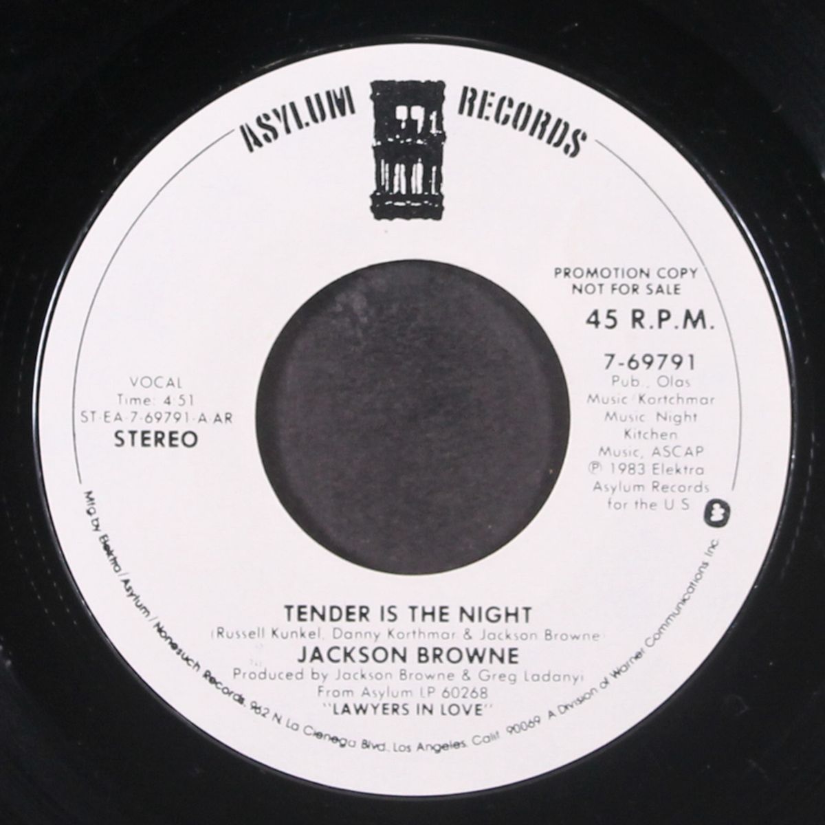 tender is the night / same by JACKSON BROWNE