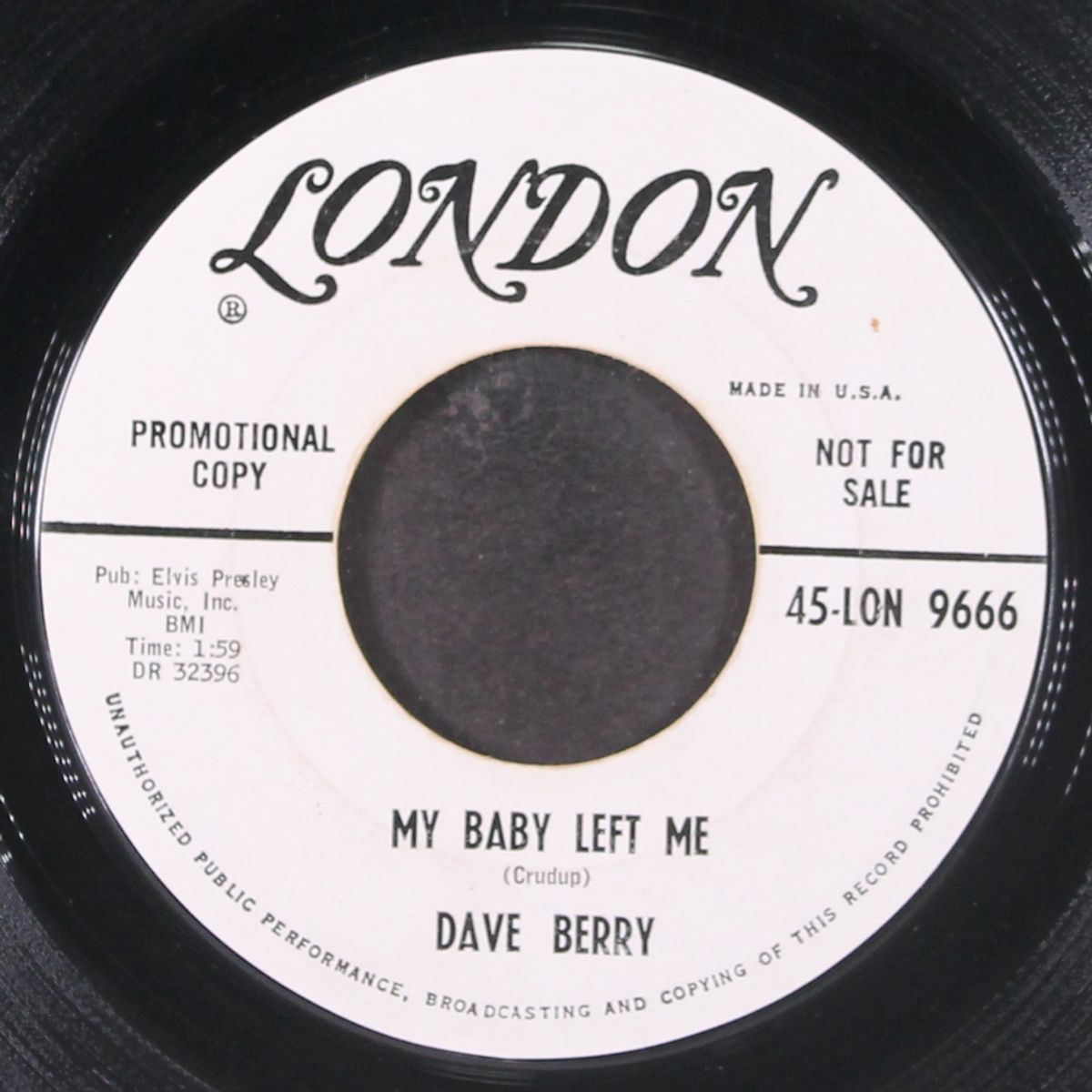 my baby left me / memphis tennessee by DAVE BERRY