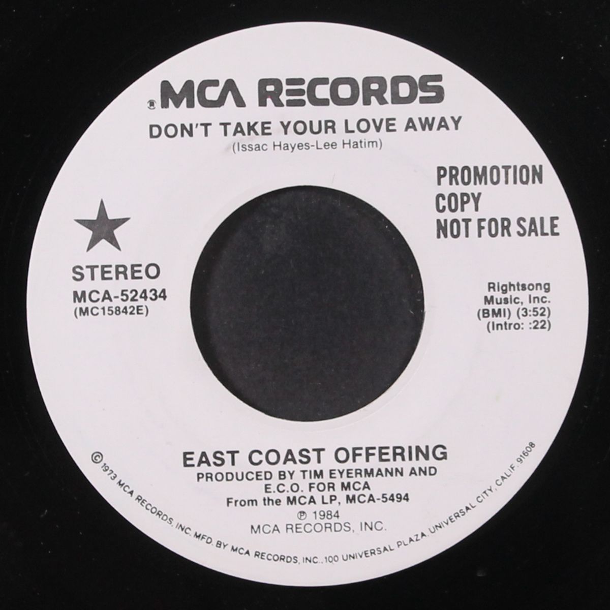 don't take your love away / same by EAST COAST OFFERING