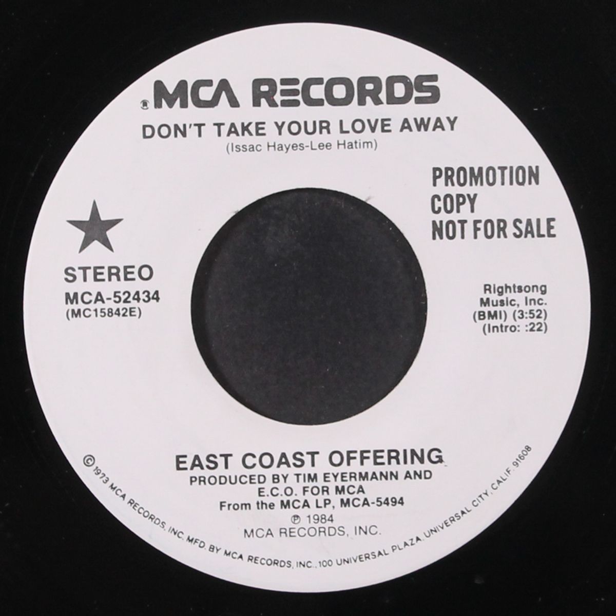 don't take your love away / same by EAST COAST OFFERING