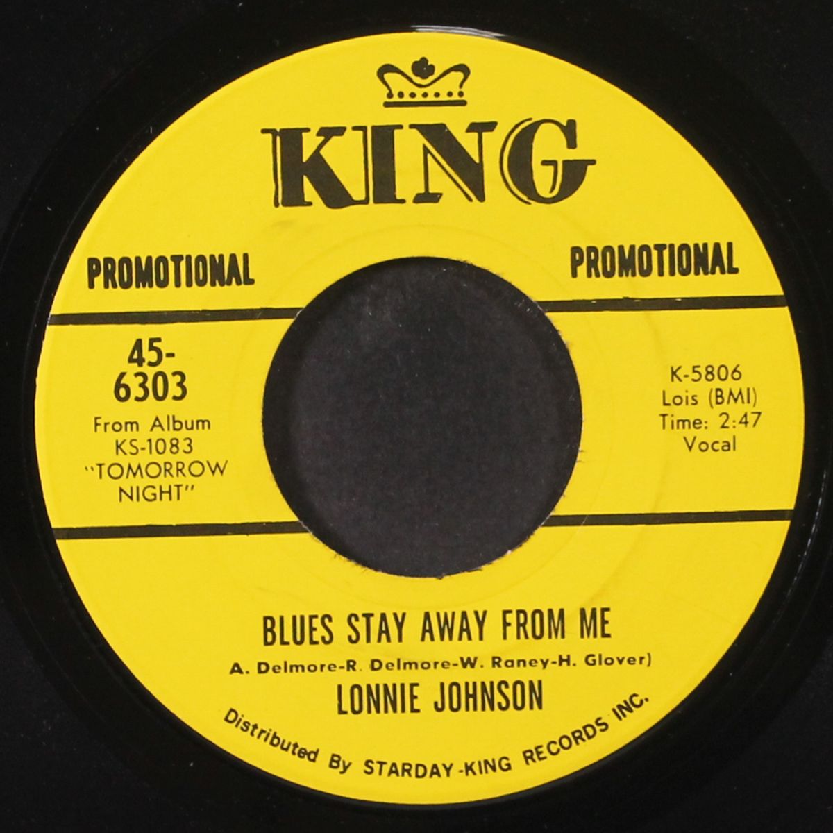tomorrow night / blues stay away from me by LONNIE JOHNSON