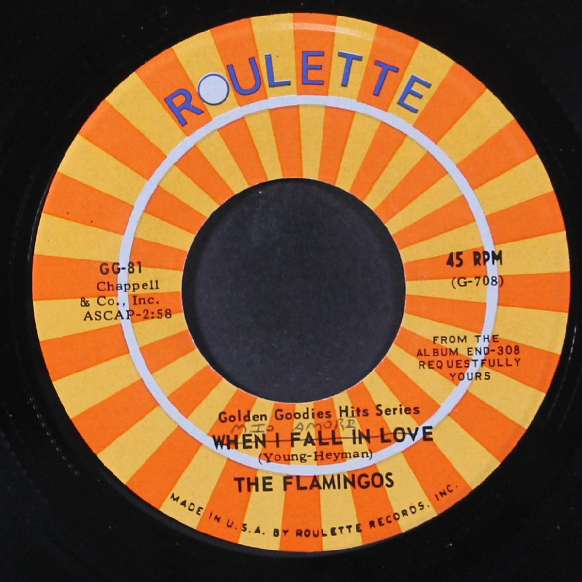 when i fall in love / mio amore (my love) by FLAMINGOS