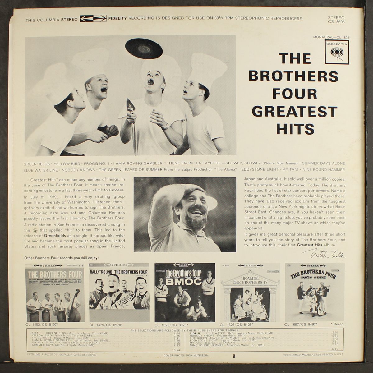 greatest hits by BROTHERS FOUR