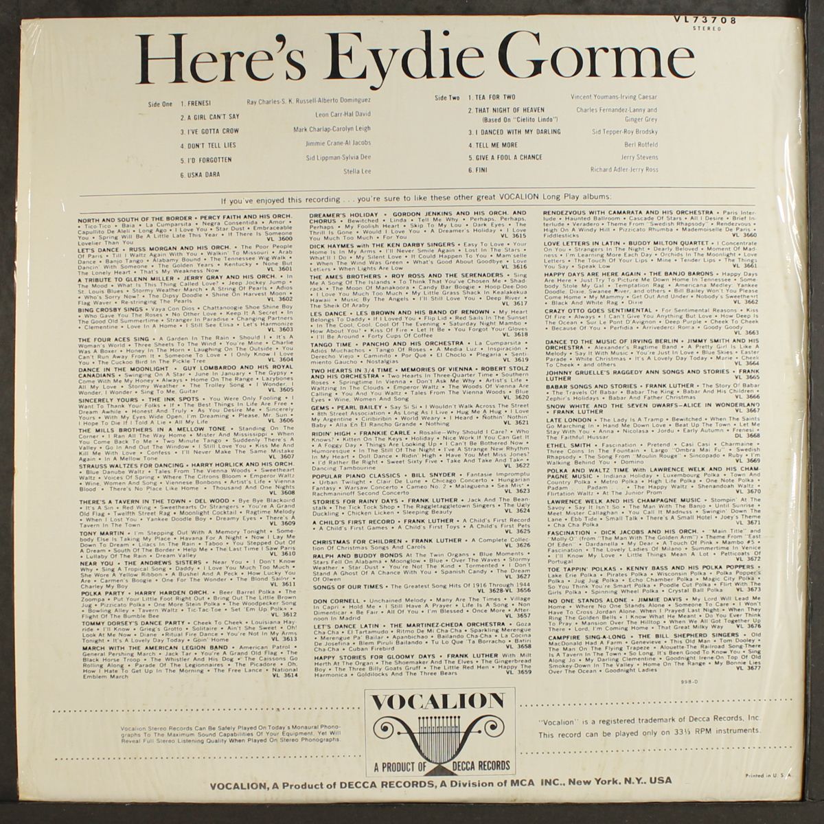 here's by EYDIE GORME