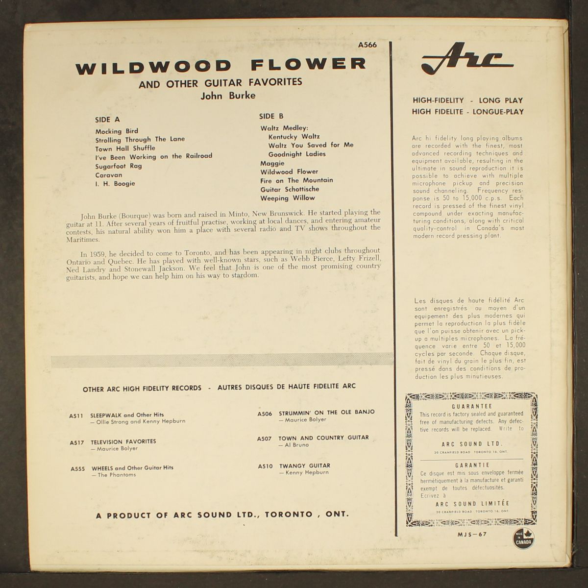 wildwood flower & other guitar hits by JOHN BURKE