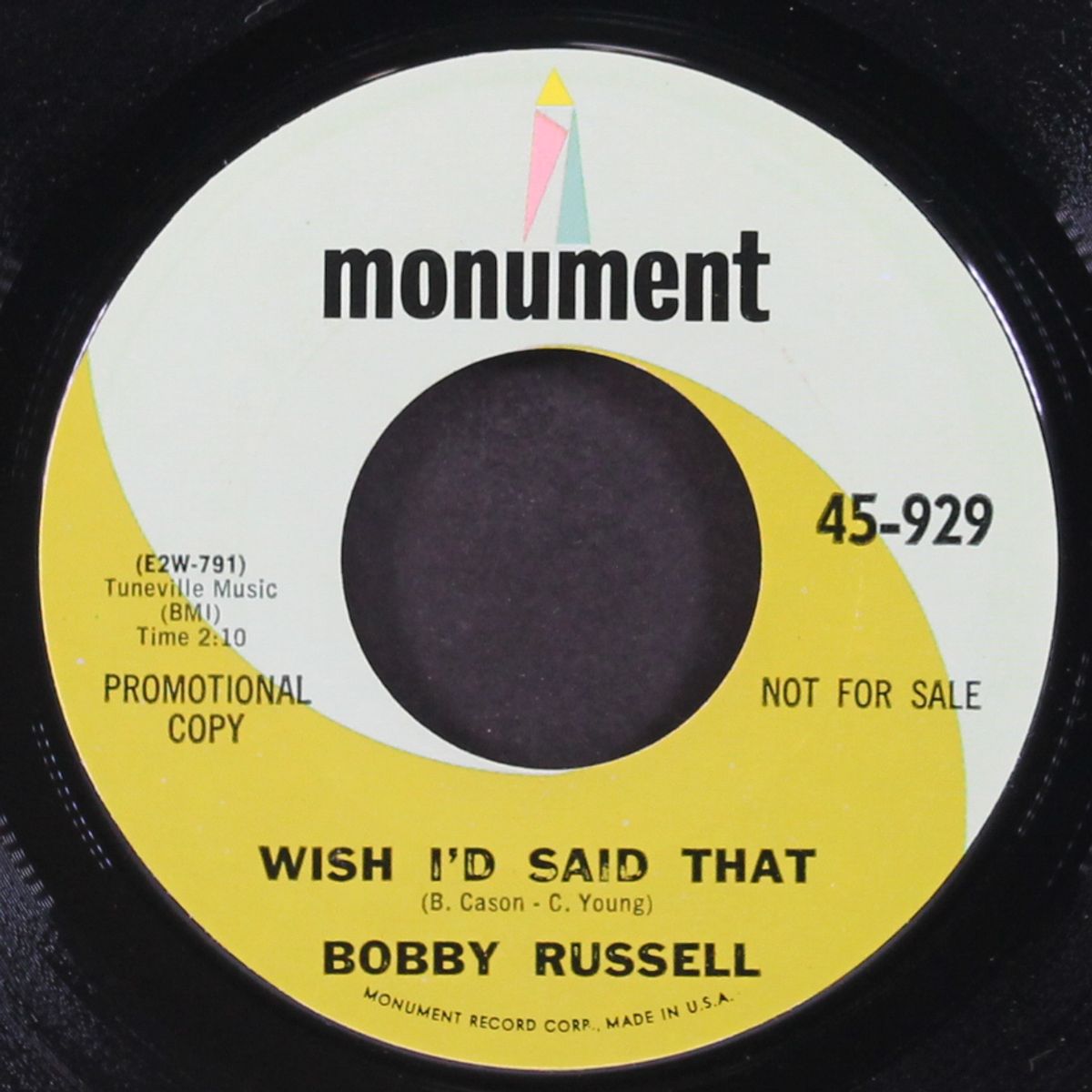 friends and mirrors / wish i'd said that by BOBBY RUSSELL