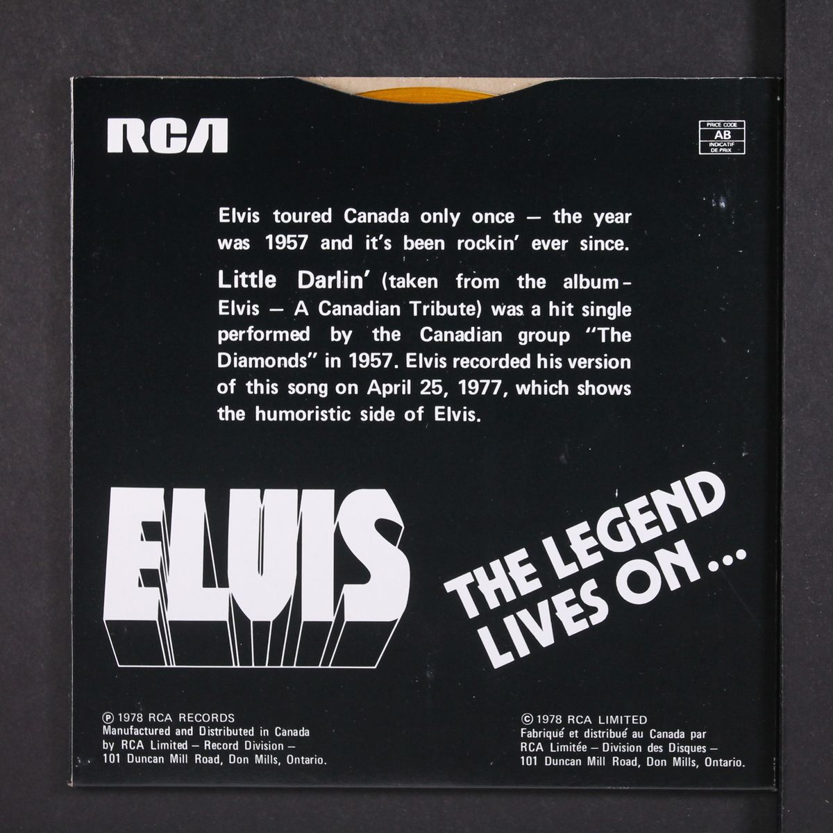 little darlin' / i'm movin' on by ELVIS PRESLEY