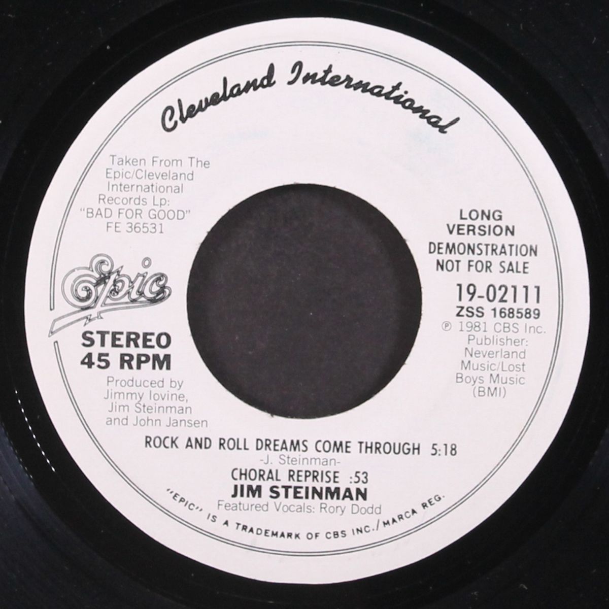 rock and roll dreams come through / short by JIM STEINMAN