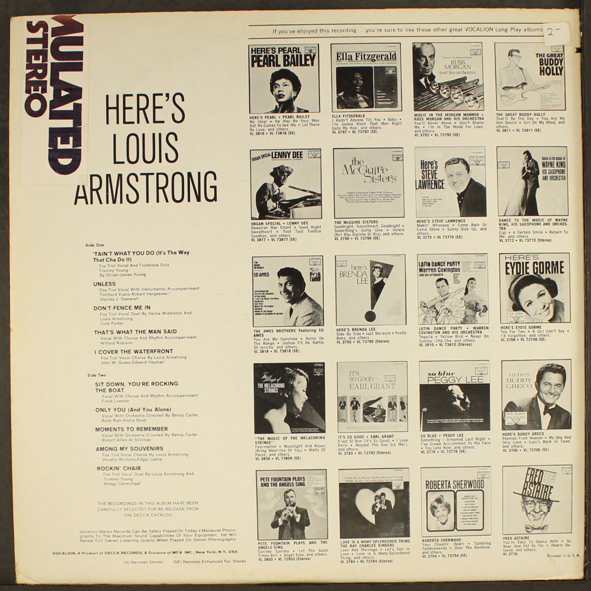 here's by LOUIS ARMSTRONG