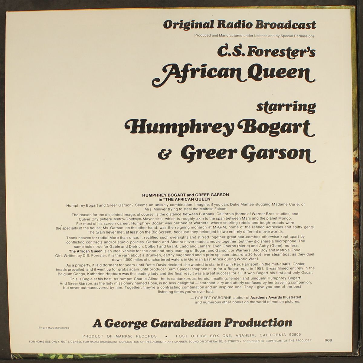 african queen by ORIGINAL RADIO BROADCAST
